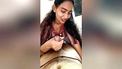 Handjob and anal for a brunette with beautiful eyes