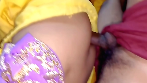 Indian girl is giving oral pleasure to her partner
