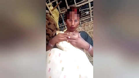 Indian blonde fingered by a partner in her own bedroom