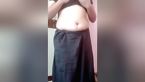 Indian chick masturbating while watching her own video