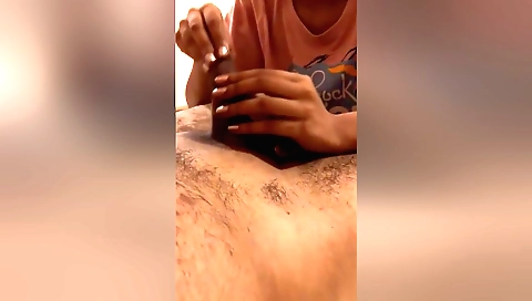 Horny guy loves having his girlfriend's mouth fucked