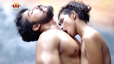 Busty indian hottie gets her boyfriend to cum on her