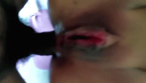 Indian girl gets her ass penetrated by a big dildo