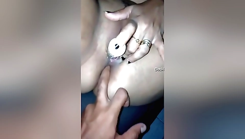 Lankan wife enjoys toy and gets cummed on her face and in mouth