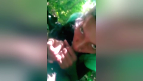Beautiful amateur porn clip with a hot girl in the forest
