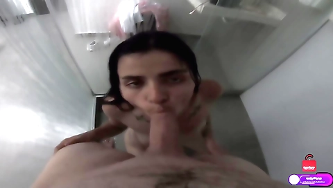 Webcam porn video of a brunette getting dirty and fucked