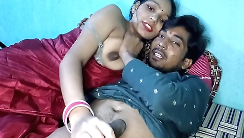 Indian brunette fucks a large cock in a hot sex scene