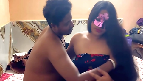 Brunette with a hot body is having a passionate sex with her husband