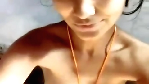Beautiful brunette in sexy underwear amateur solo vid 1