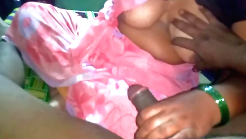 Indian teen with a big boobs does a handjob and gets fucked