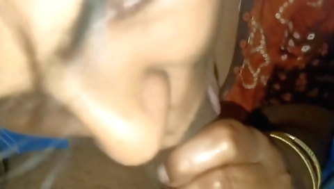 Indian wife enjoys oral sex with her husband at home