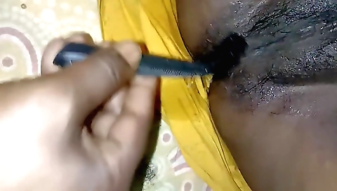 Amateur indian girl with a hairy pussy is being fucked