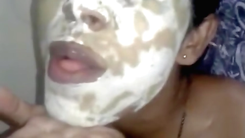 Hairy brunette girl plays with her pussy in the shower