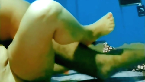 Indian chick getting her face painted on the web cam