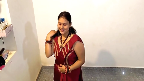 Indian whore with hairy pussy creampied by a big dick