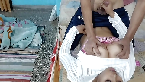 Indian big boobed brunette with a big booty is fucked in bed