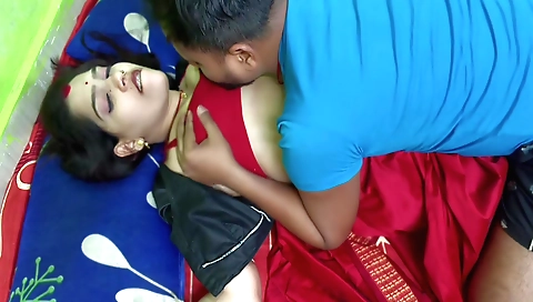 Indian milf in the middle of house and husband home