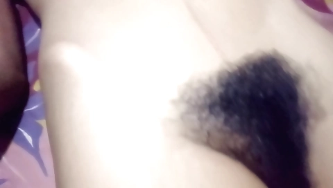 Hot amateur teen with hairy pussy wants a large dick