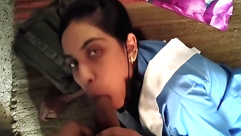 Indian girl is watching her boyfriend's porn video on the computer