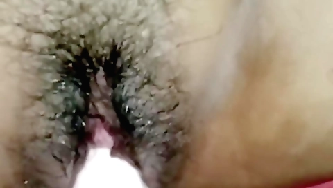 Indian girl has a tight hole that is a toy for a hairy dick