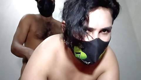 Buxom indian girl gets pounded by husband in private