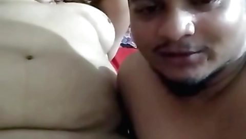 Indian brunette milf blows her guy and gets creampie