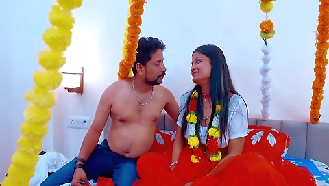 Indian hot wife and her husband's friend having fun