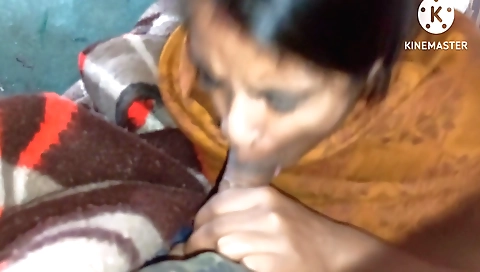 Indian sex video is sucking huge cock and getting cum in mouth