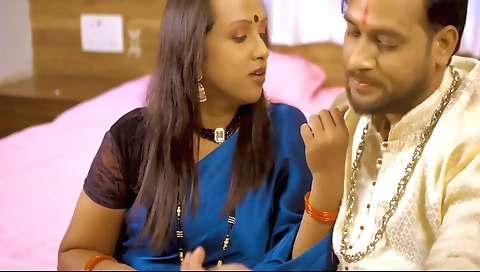 Indian brunette is getting fucked from behind and licked