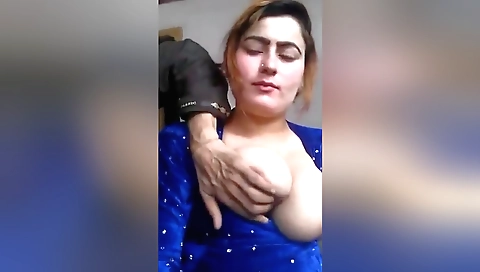 Chubby brunette fucks on webcam in amateur porn video