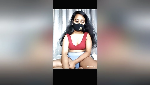 Indian girl has finger sex with her husband in the bed