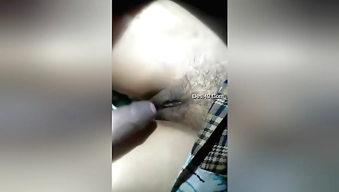 Indian man fucks his hairy girlfriend in the village
