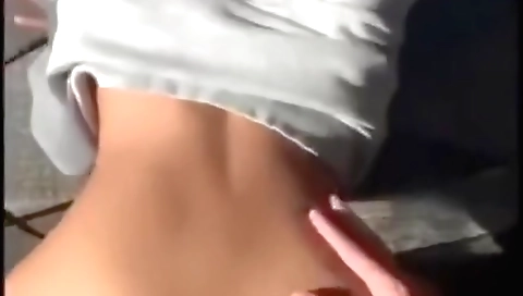 Brunette babe with big tits fucked in POV in a homemade vid