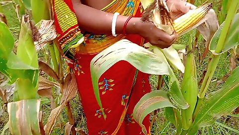 Indian woman with big boobs getting fucked by an old and young man