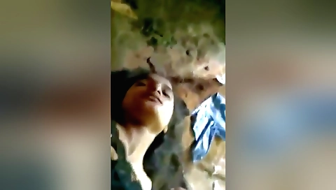 Brunette teen enjoys a great outdoor fuck in the rain