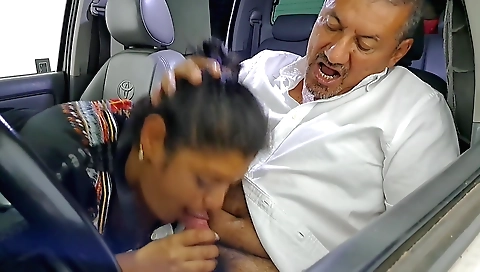 Indian milf in a sexy dress is getting her face made