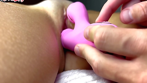 Sexy stepmom lets to get pussy drilled with sex toys