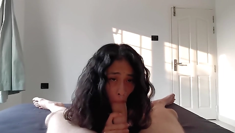 Indian brunette girl gets off by stripping and showing her pussy