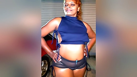 Amateur Indian woman in a sexy outfit enjoys night air