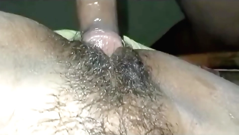 Indian wife with big ass and hairy pussy gets horny