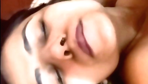 Amateur indian with a cute ass rides a giant dildo